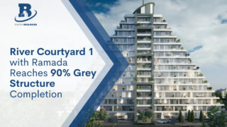 River Courtyard 1 with Ramada Reaches 90% Grey Structure Completion